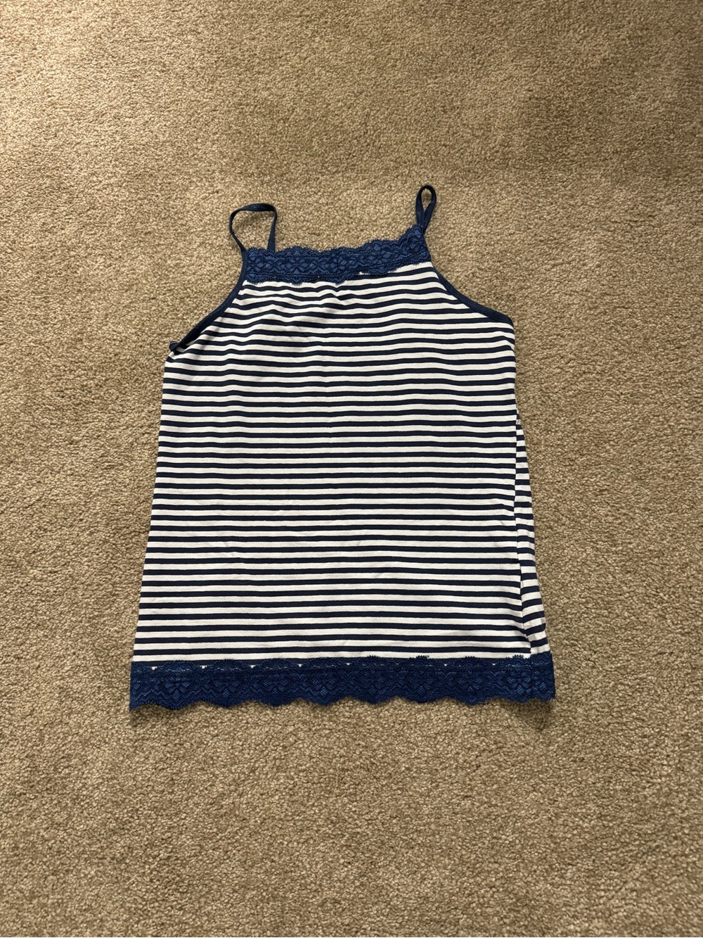 Faded Glory Navy and White Striped Cami
